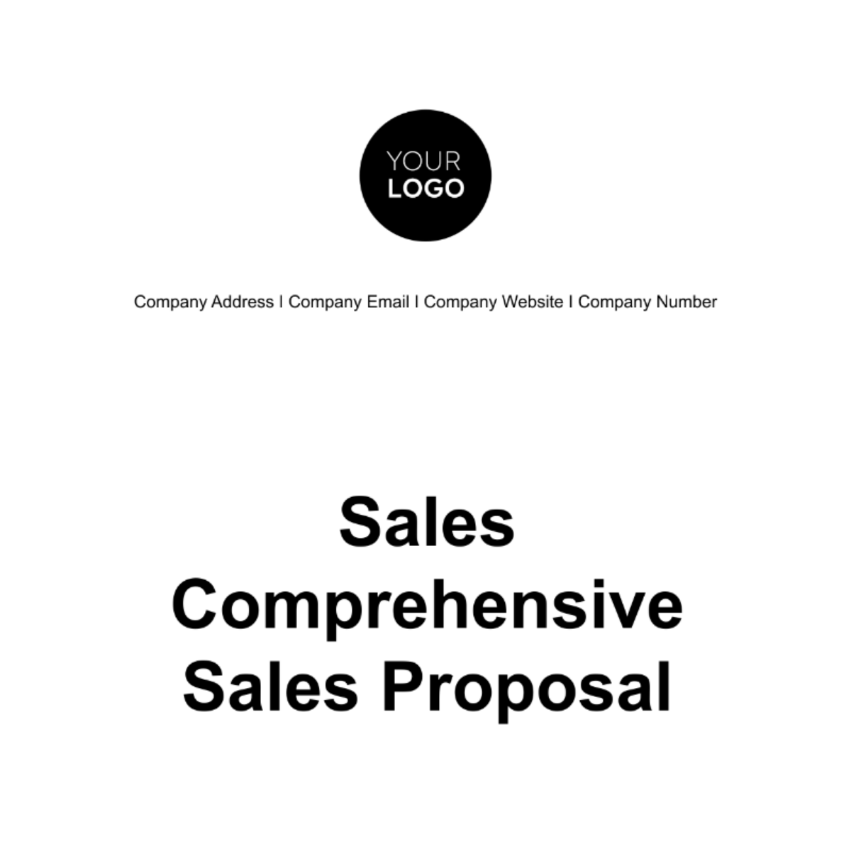 Sales Comprehensive Sales Proposal Template