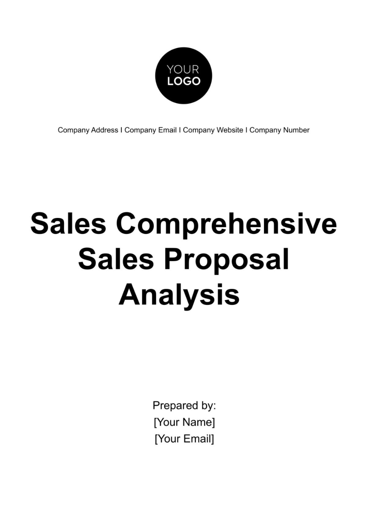 Sales Comprehensive Sales Proposal Analysis Template