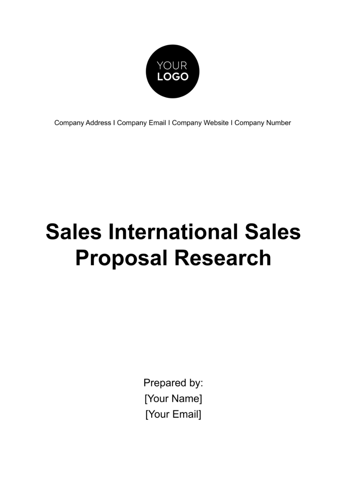 Sales International Sales Proposal Research Template - Edit Online & Download