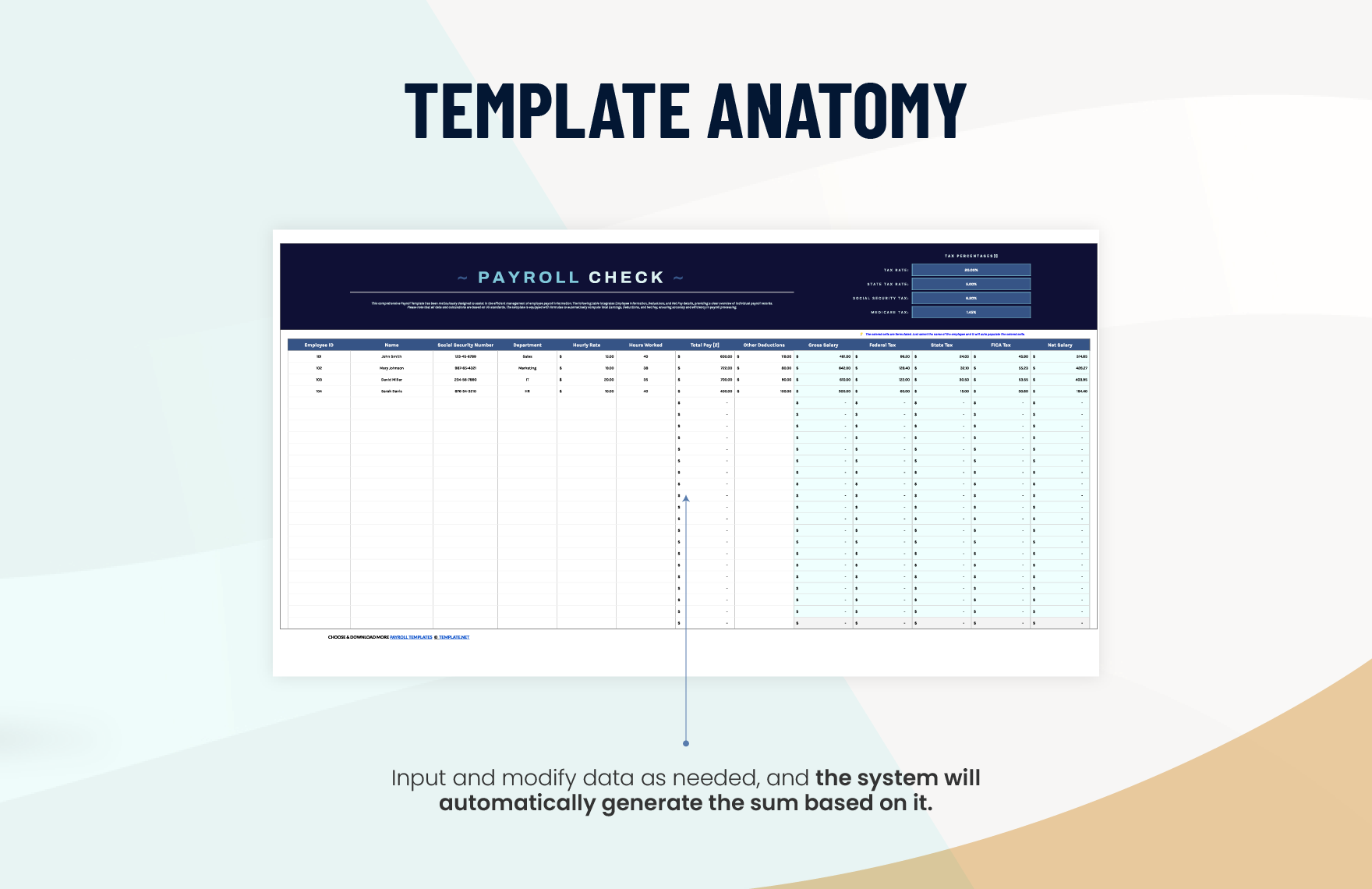Payroll Check Template