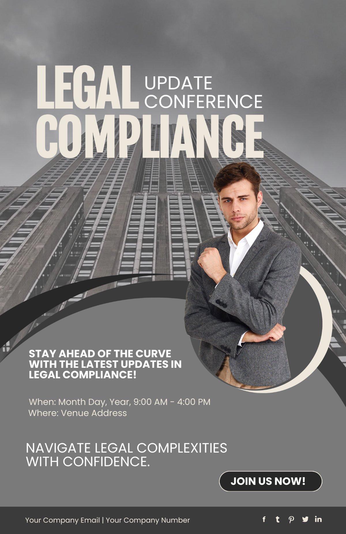 Free Legal Compliance Update Conference Poster Template