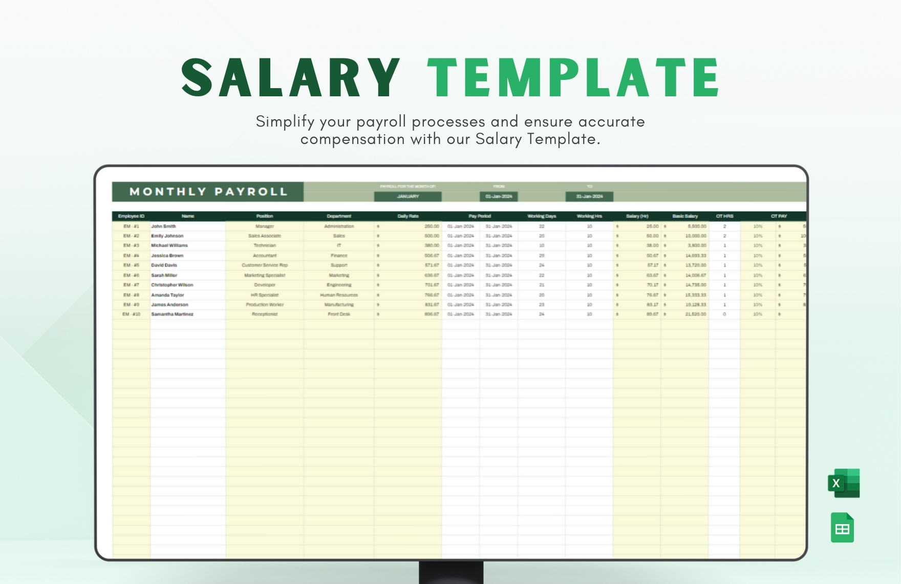 Salary Template