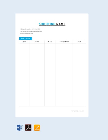 Free-Film-Shooting-Schedule-Template