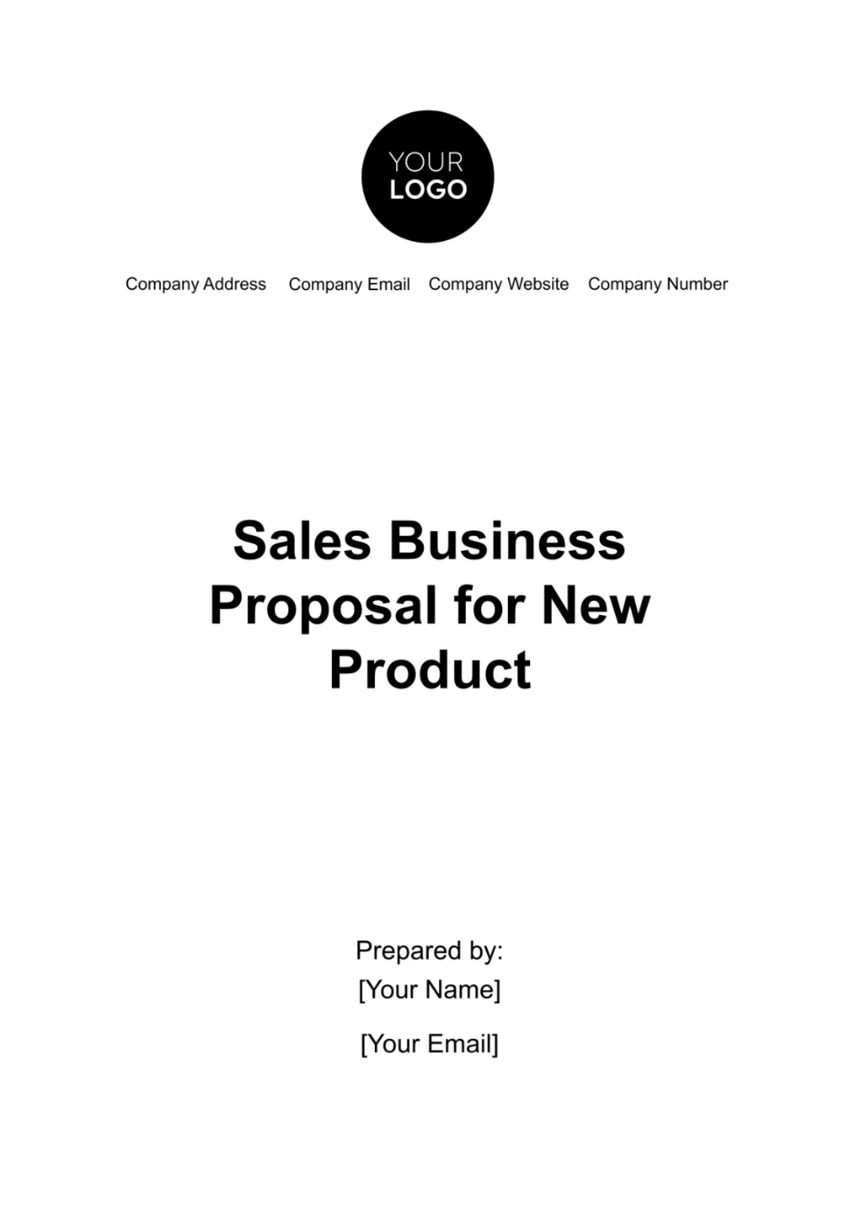 Sales Business Proposal for New Product Template - Edit Online & Download