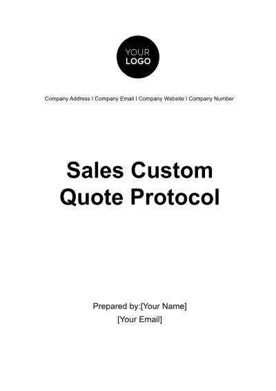 Free Sales Custom Quote Protocol Template to Edit Online