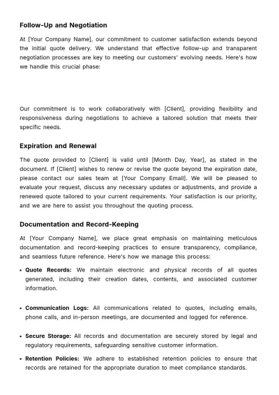 Free Sales Custom Quote Protocol Template to Edit Online