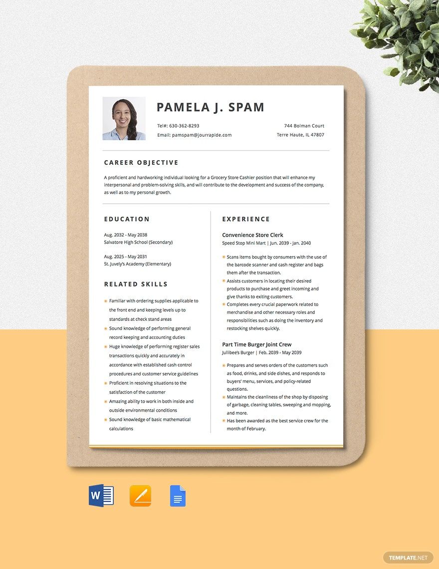 Pharmacy Store Manager Resume Template - Word, Apple Pages | Template.net