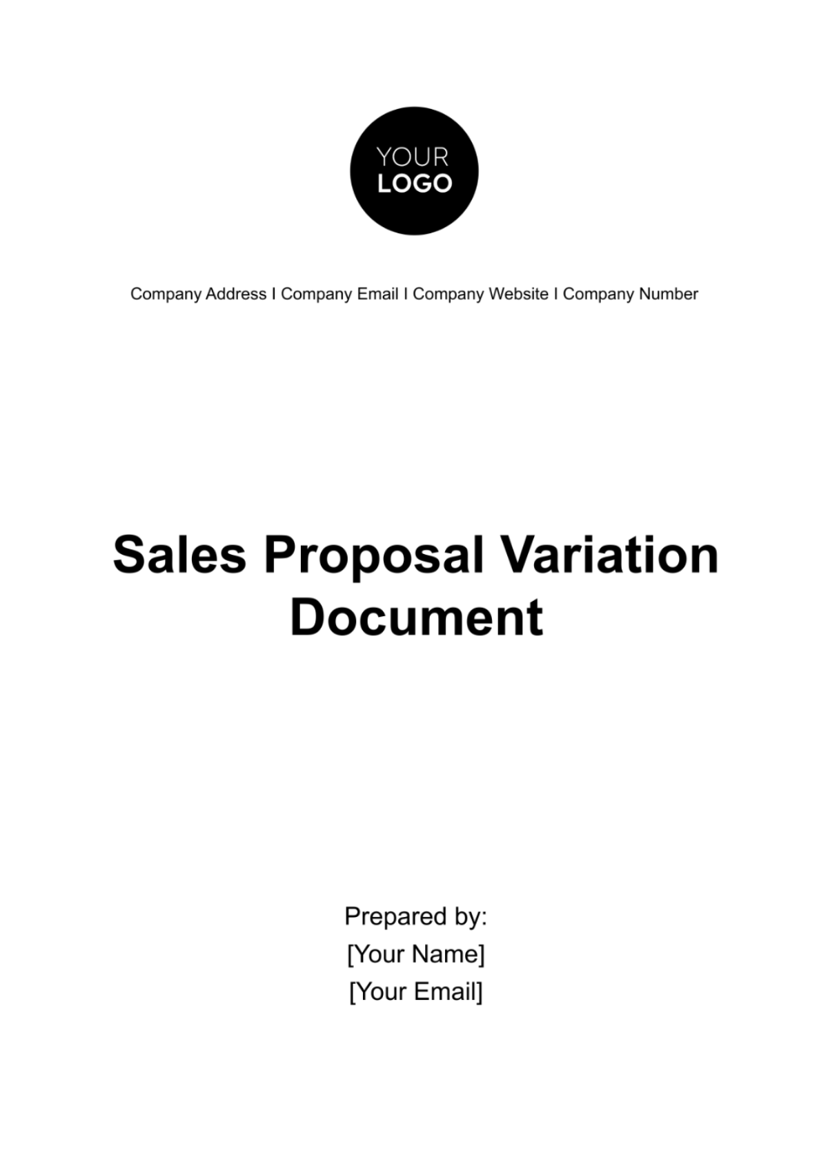 Sales Proposal Variation Document Template - Edit Online & Download