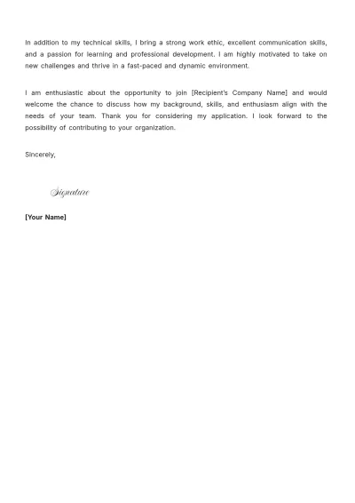 Free Cover Letter For Recent College Graduates Template to Edit Online