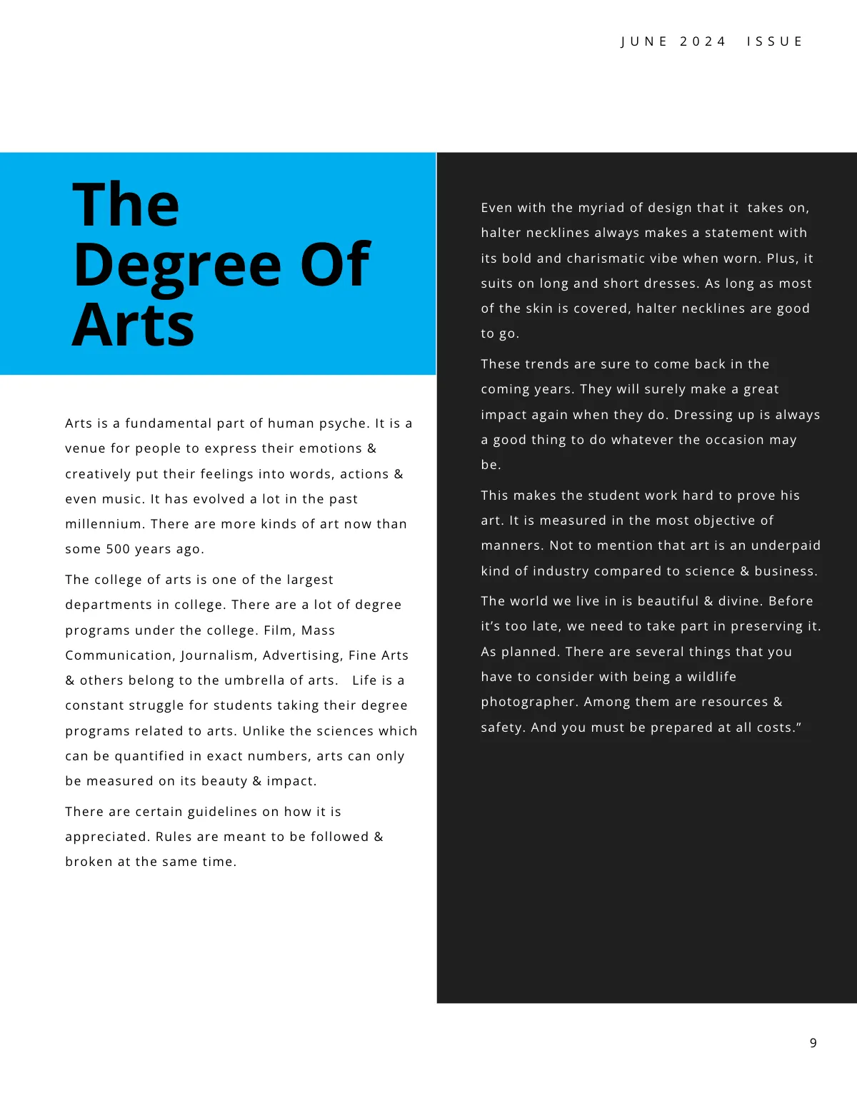 Free College Magazine Template to Edit Online Free College Magazine Template to Edit Online