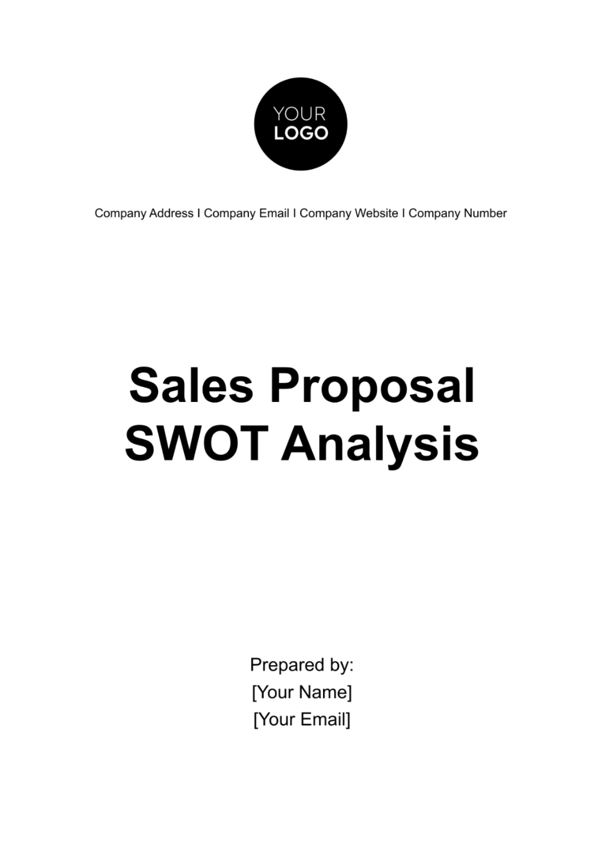 Sales Proposal SWOT Analysis Template