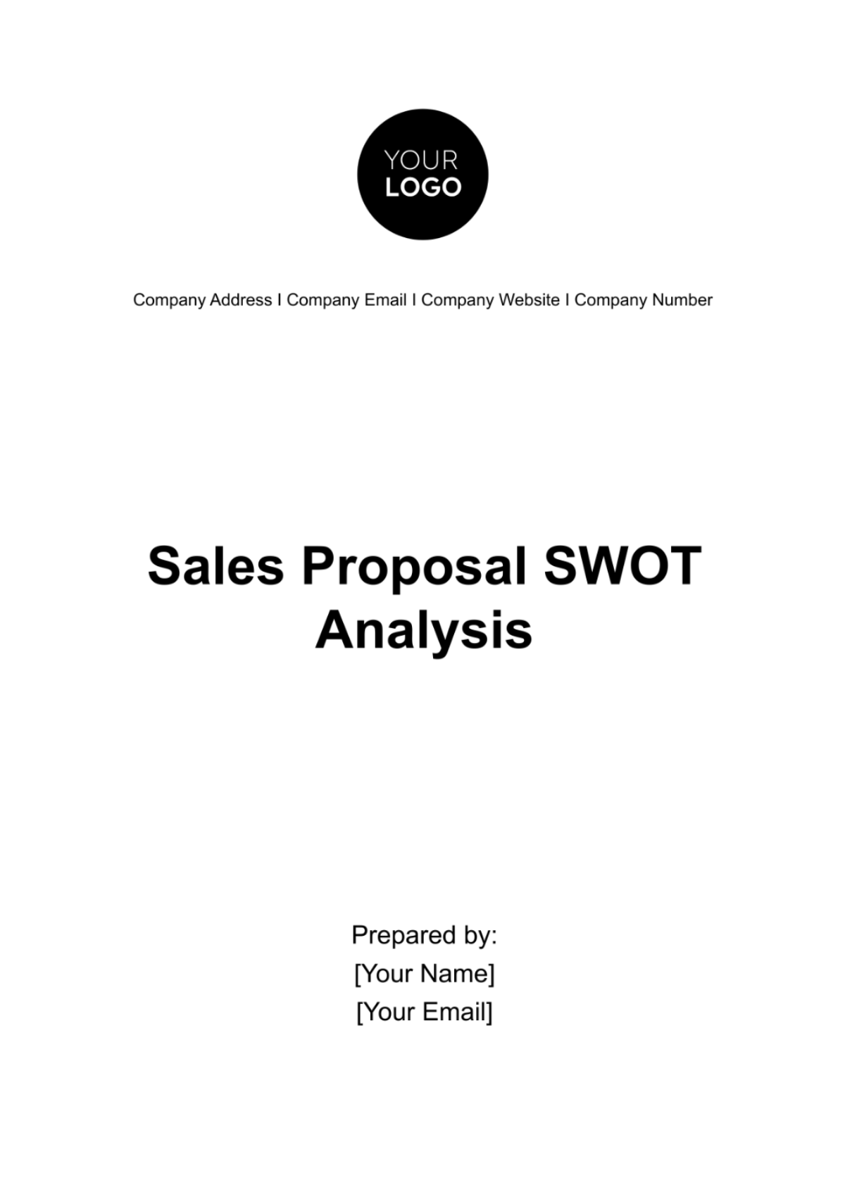 Sales Proposal SWOT Analysis Template - Edit Online & Download