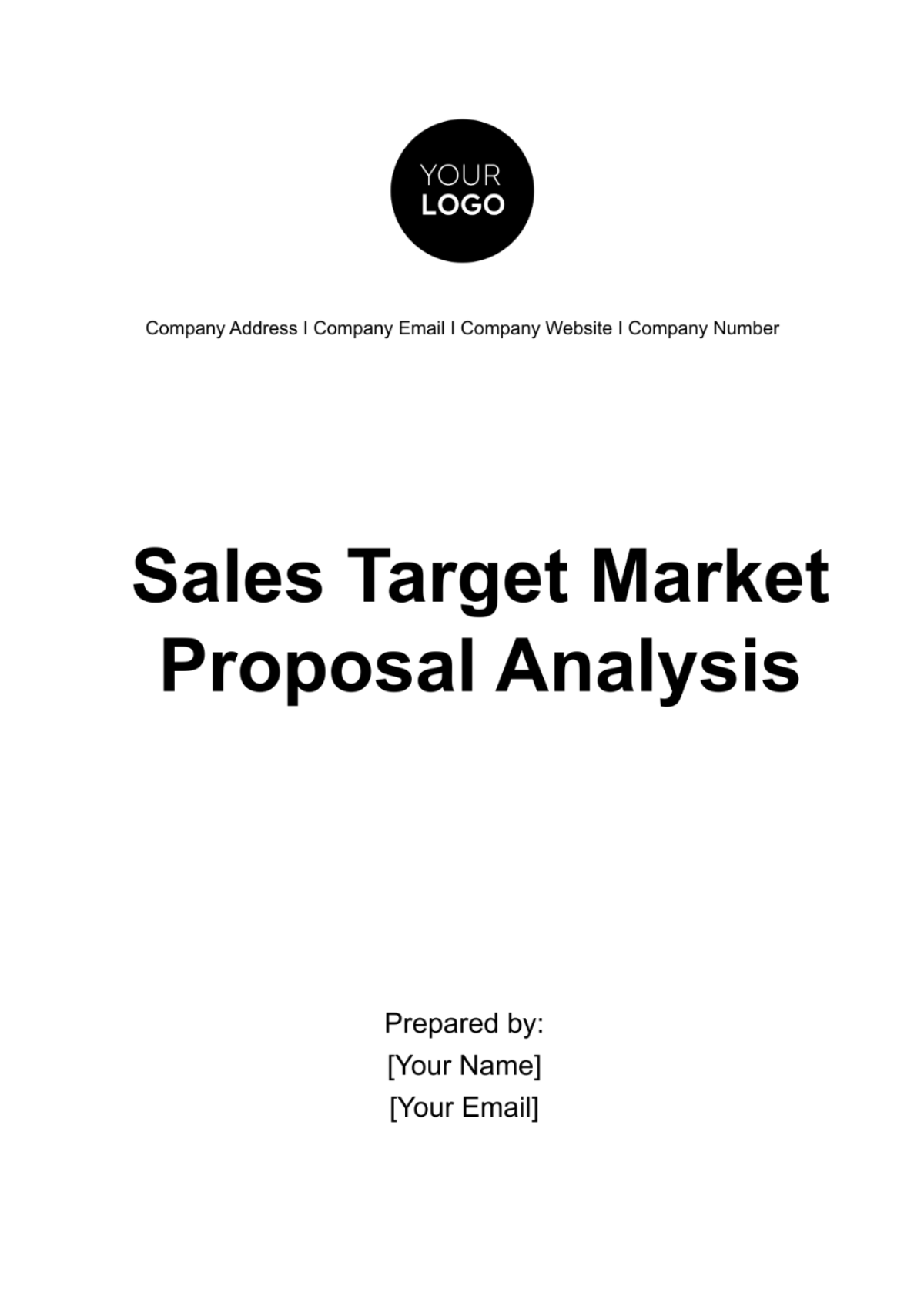 Free Sales Target Market Proposal Analysis Template