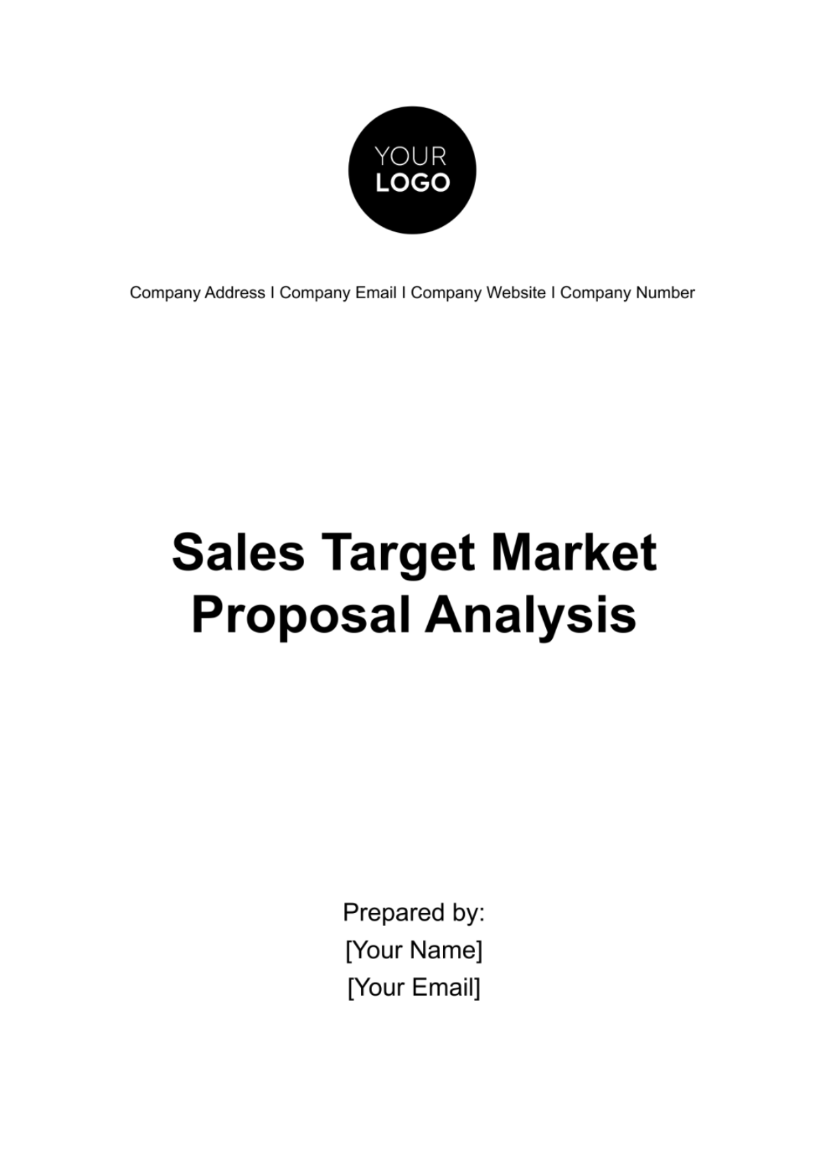 Sales Target Market Proposal Analysis Template - Edit Online & Download