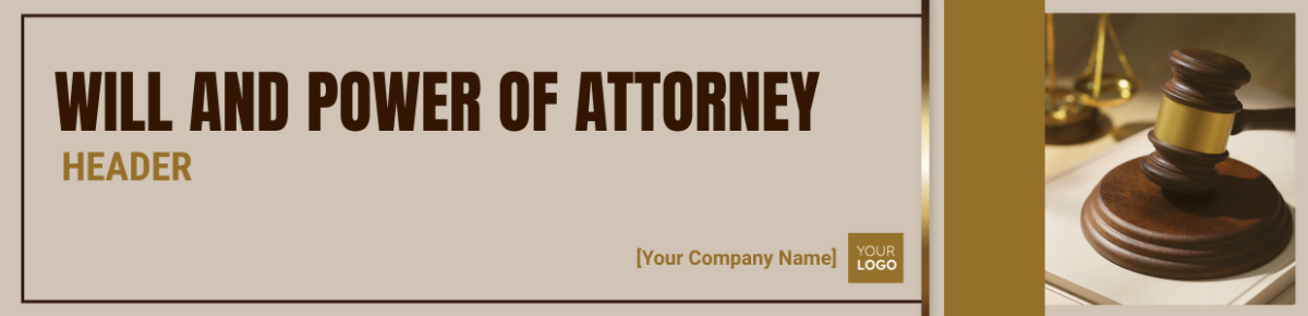 Will And Power Of Attorney Header Template