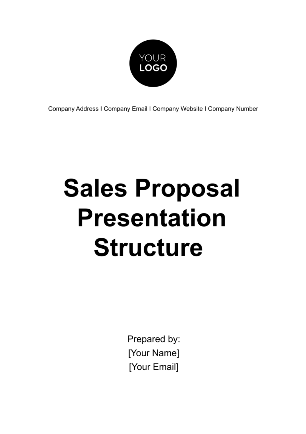 Sales Proposal Presentation Structure Template