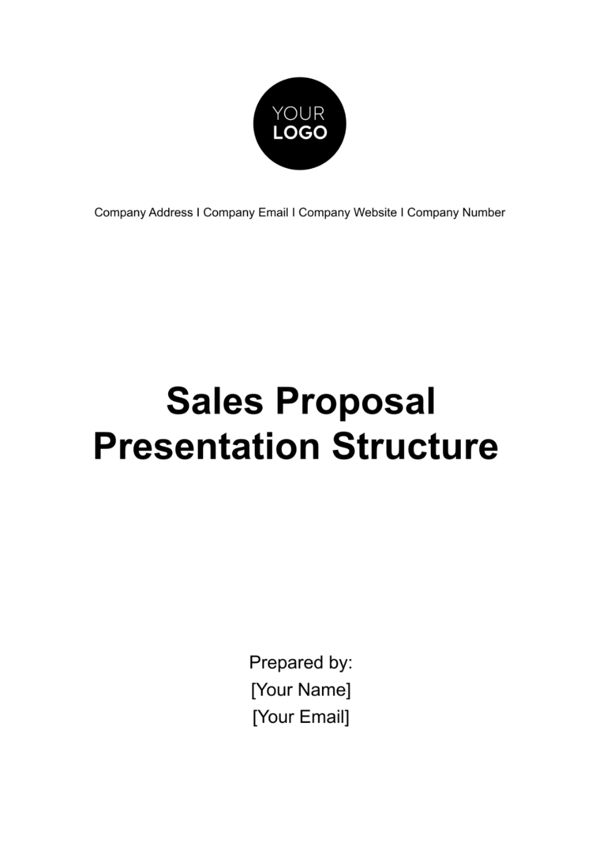 Sales Proposal Presentation Structure Template - Edit Online & Download