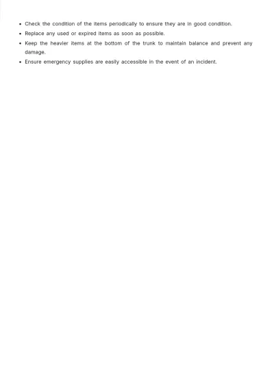 Free Car Trunk Inventory Template to Edit Online