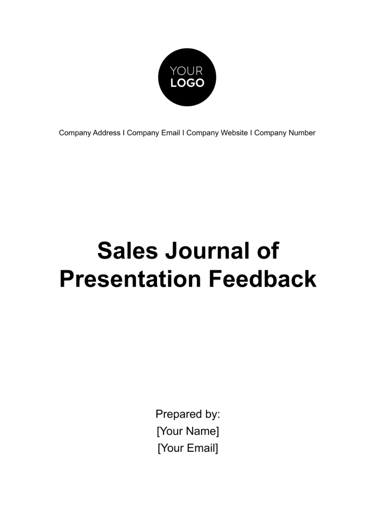 Sales Journal of Presentation Feedback Template - Edit Online & Download