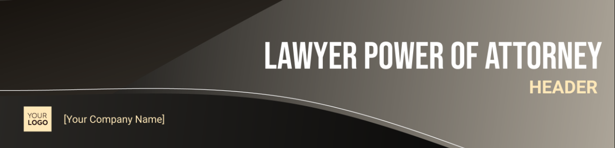 Lawyer Power Of Attorney Header Template