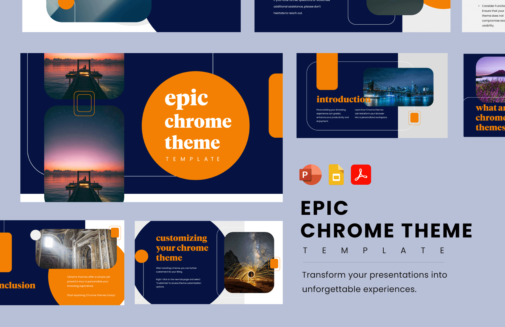 Epic Chrome Themes Template in PDF, PowerPoint, Google Slides