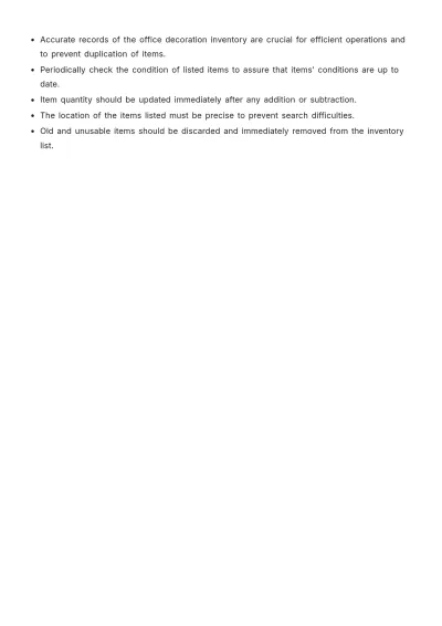 Free Office Decor Inventory Template to Edit Online