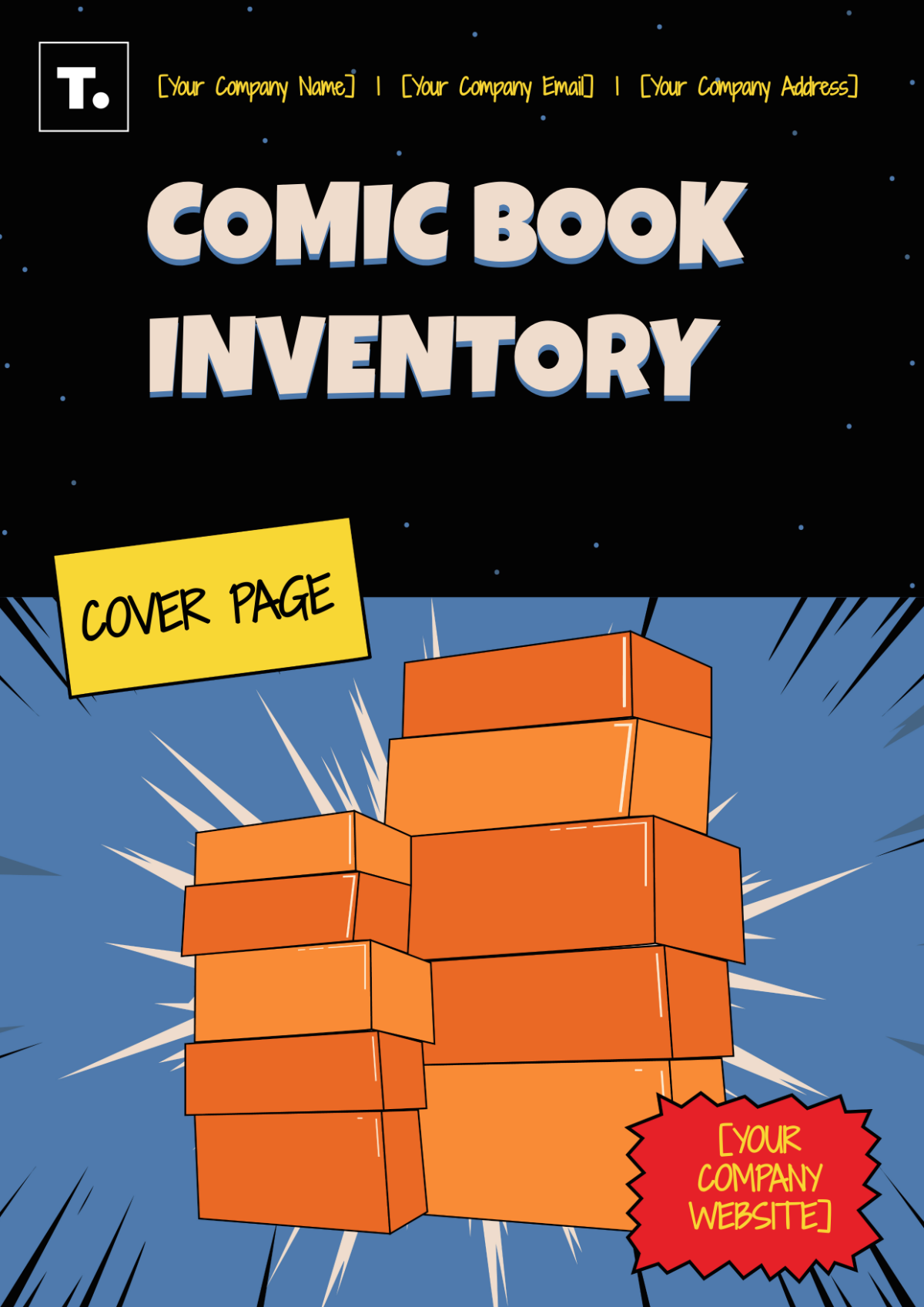 Comic Book Inventory Cover Page