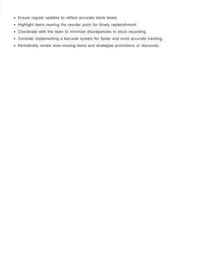 Free Item Inventory Template to Edit Online