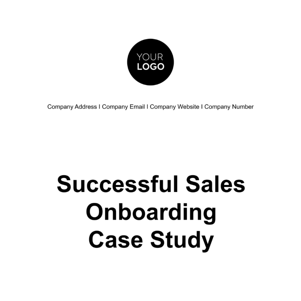 Free Successful Sales Onboarding Case Study Template