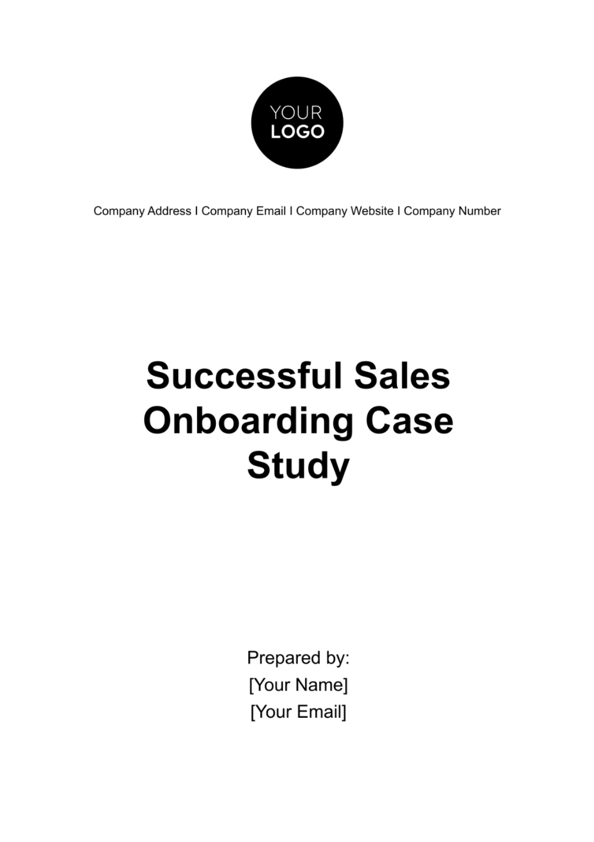 Successful Sales Onboarding Case Study Template - Edit Online & Download