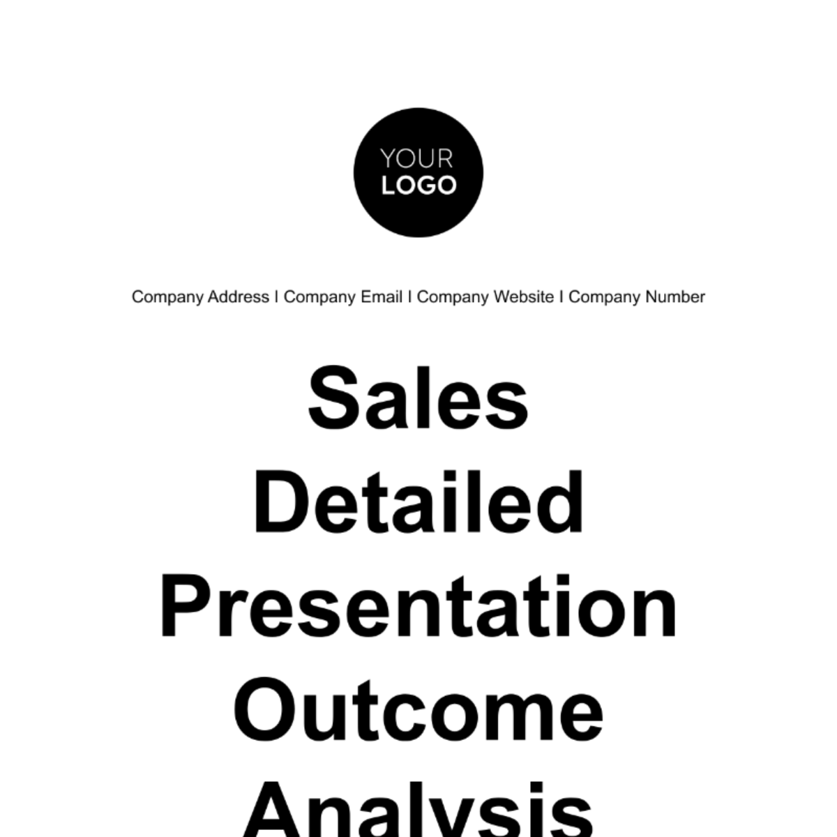 Free Sales Detailed Presentation Outcome Analysis Template