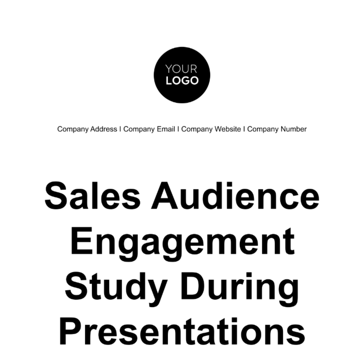 Sales Audience Engagement Study during Presentations Template