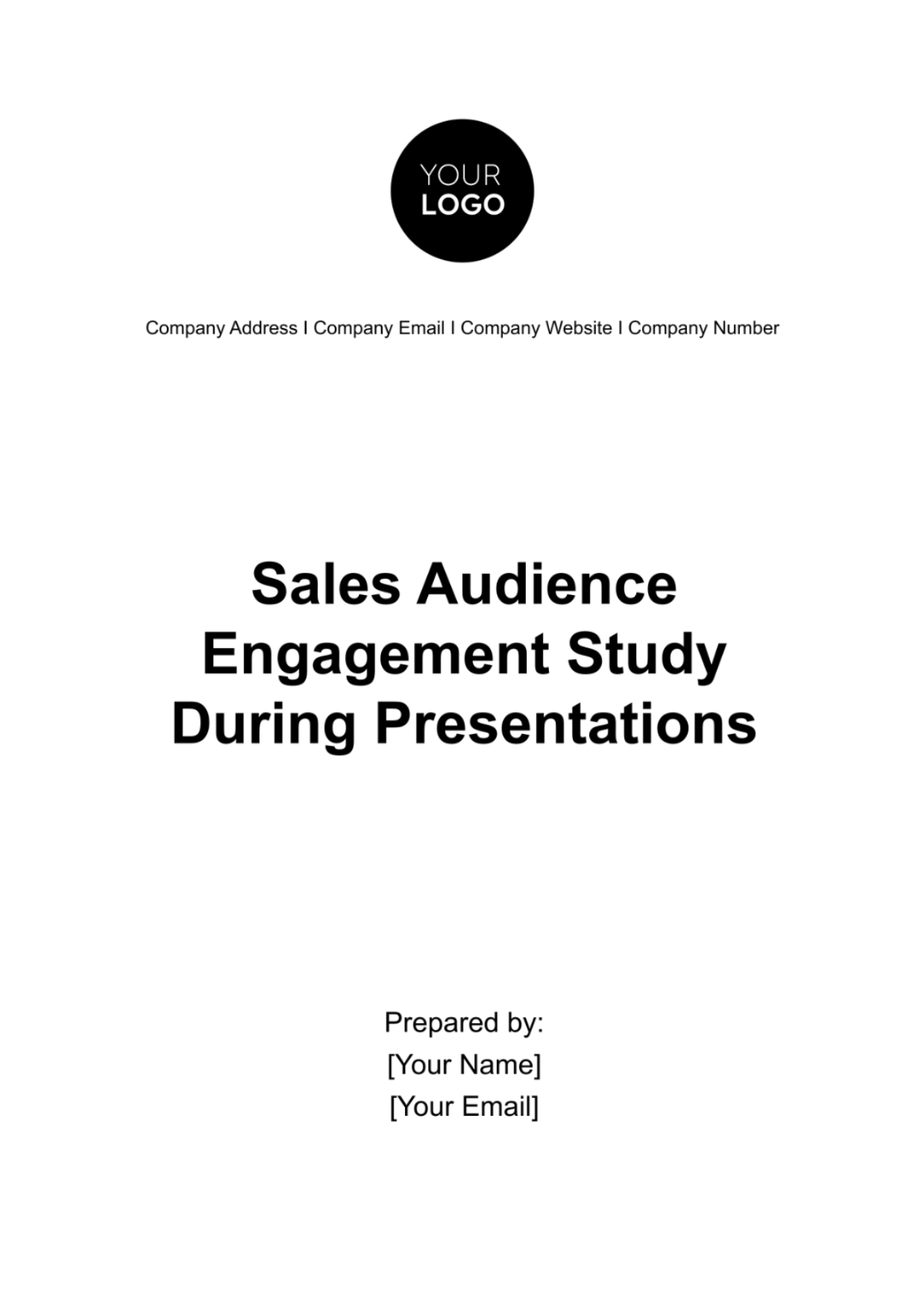 Sales Audience Engagement Study during Presentations Template - Edit Online & Download