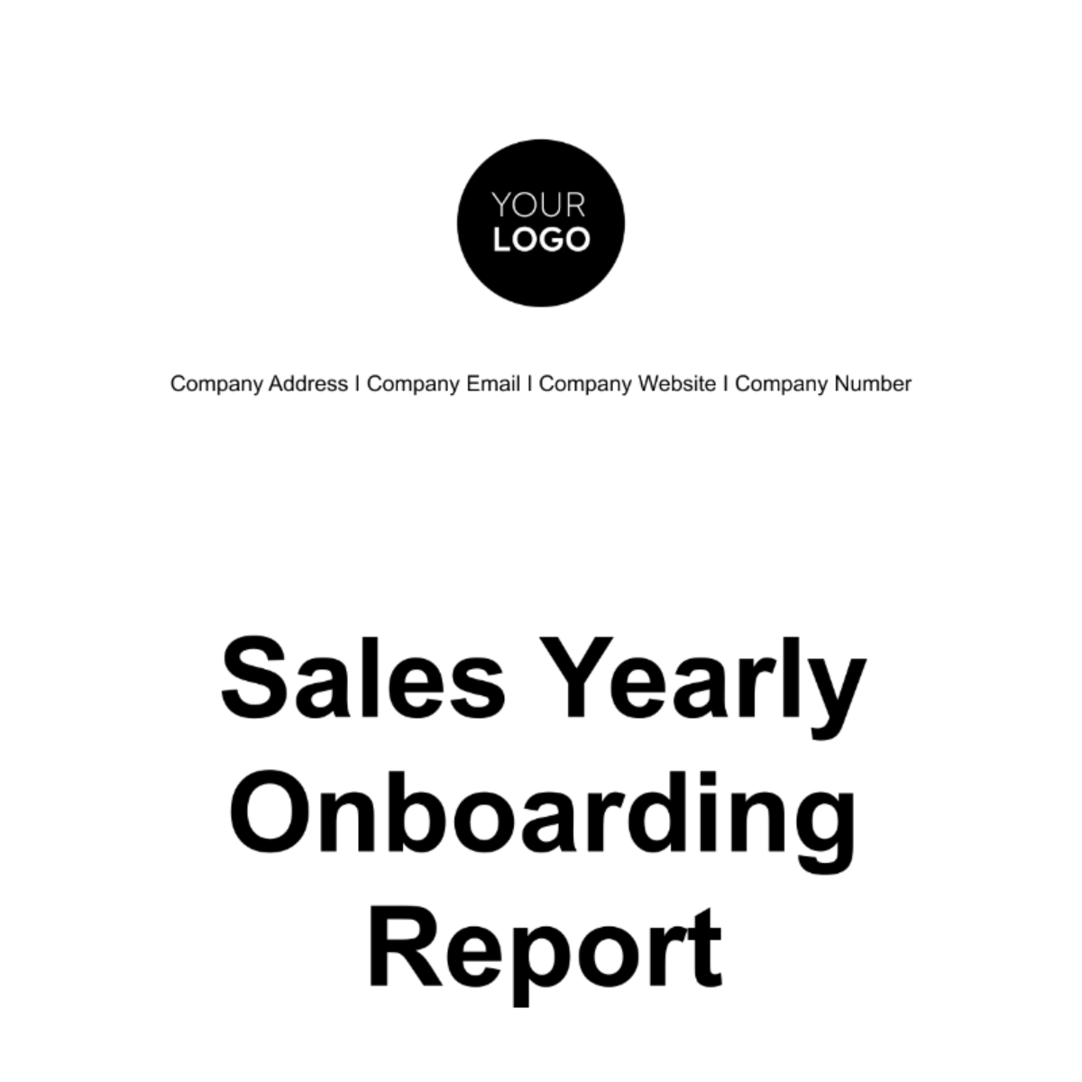 Free Sales Yearly Onboarding Report Template