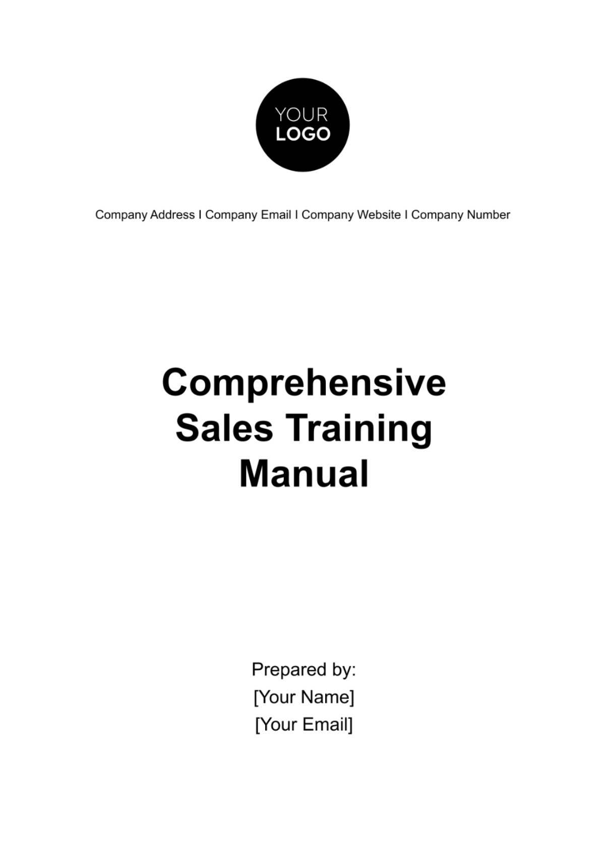 Comprehensive Sales Training Manual Template - Edit Online & Download