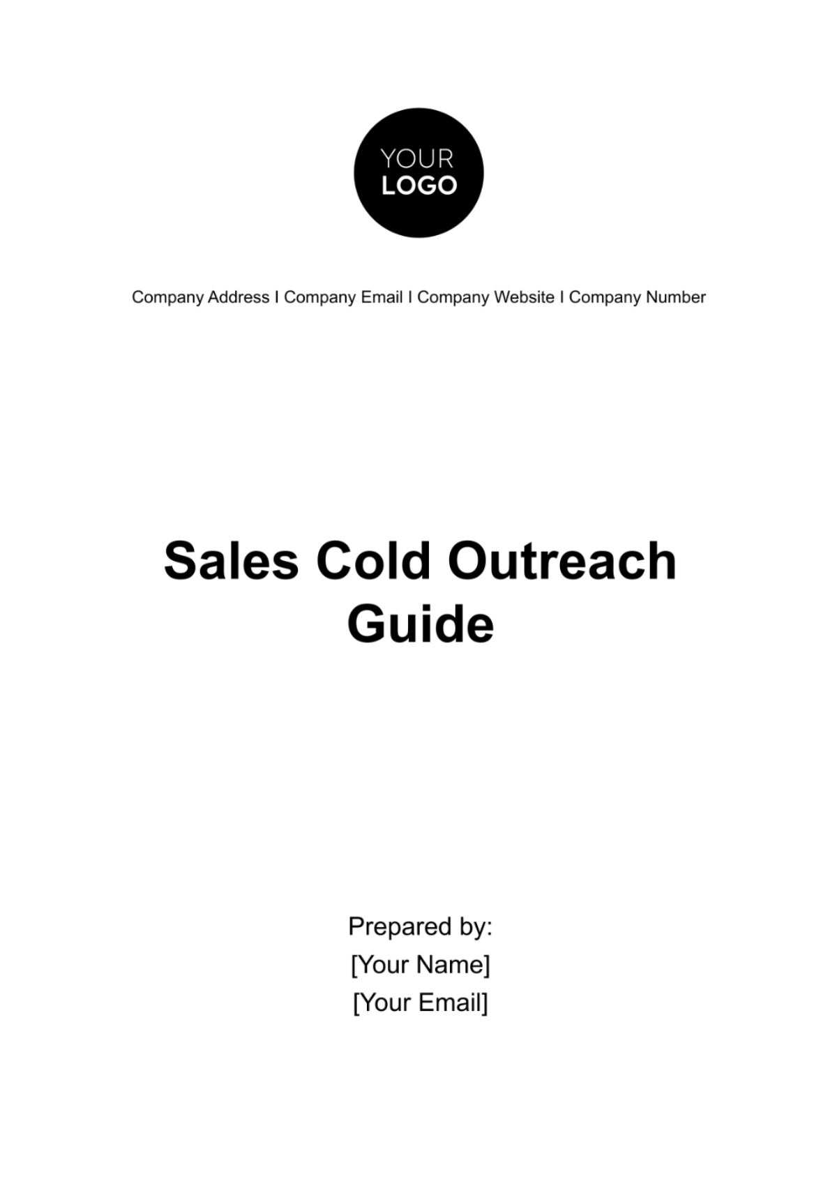 Sales Cold Outreach Guide Template - Edit Online & Download