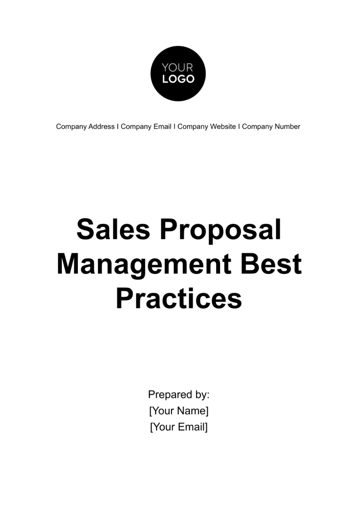Sales Proposal Management Best Practices Template