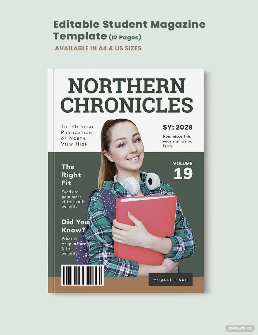 Editable Student Magazine Template