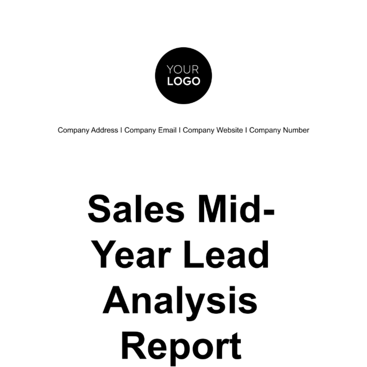 Sales Mid-Year Lead Analysis Report Template - Edit Online & Download ...