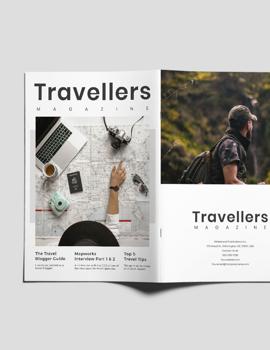 Editable Travel Magazine Template