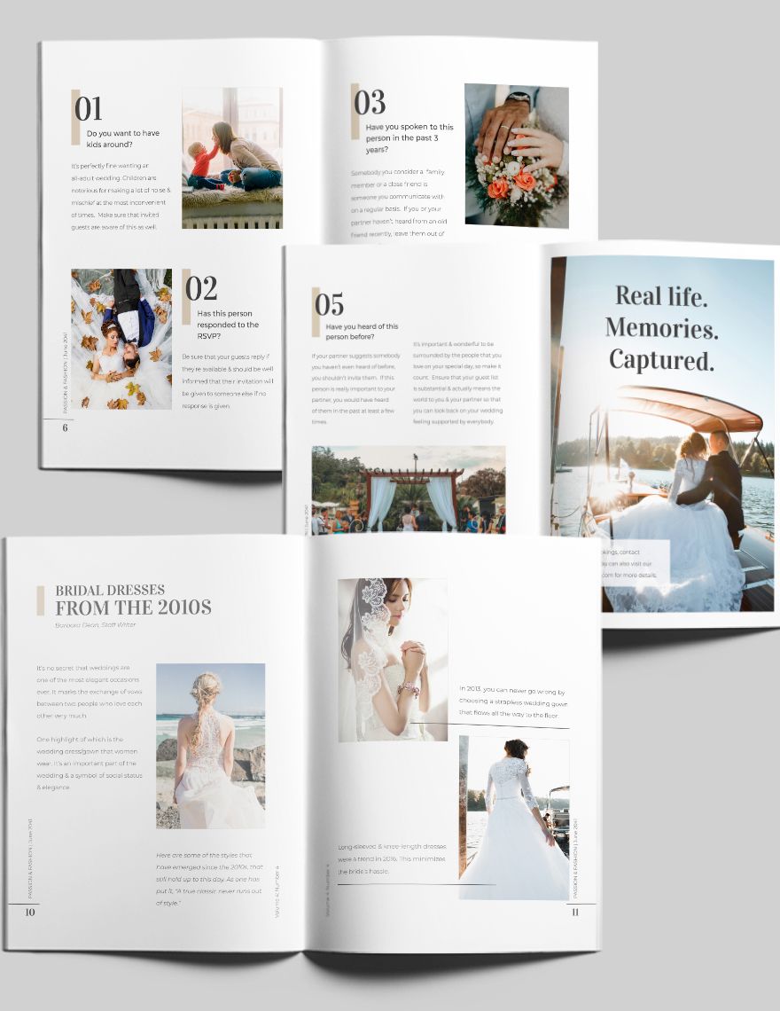 Editable Wedding Magazine Template Download in Word, Apple Pages