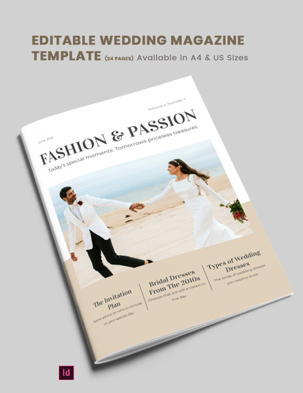 editable wedding magazine