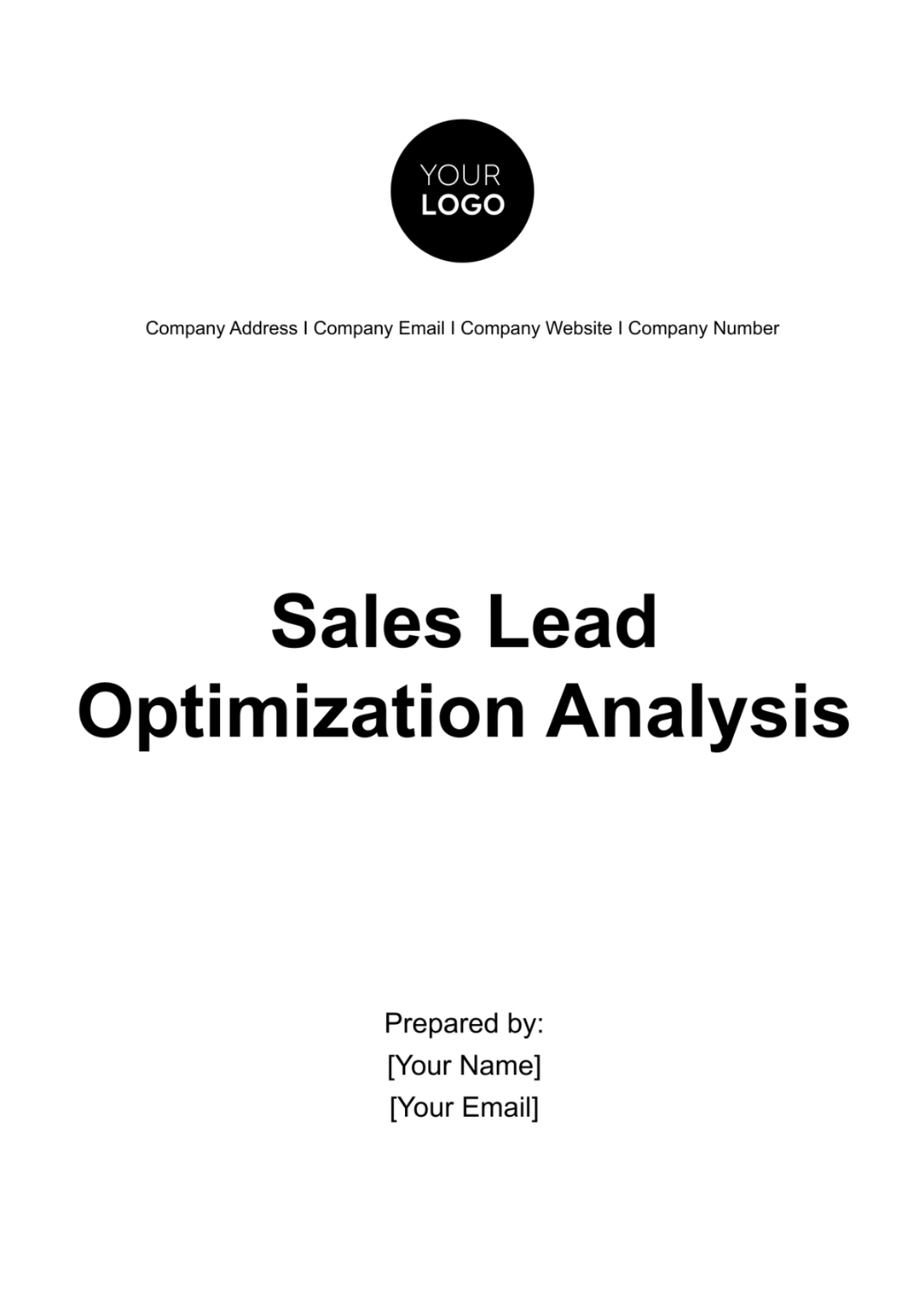 Free Sales Lead Optimization Analysis Template