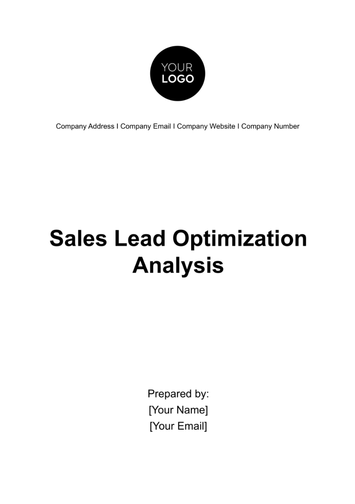 Sales Lead Optimization Analysis Template - Edit Online & Download