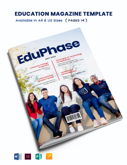 Education Magazine Template - InDesign, Word, Apple Pages, Publisher