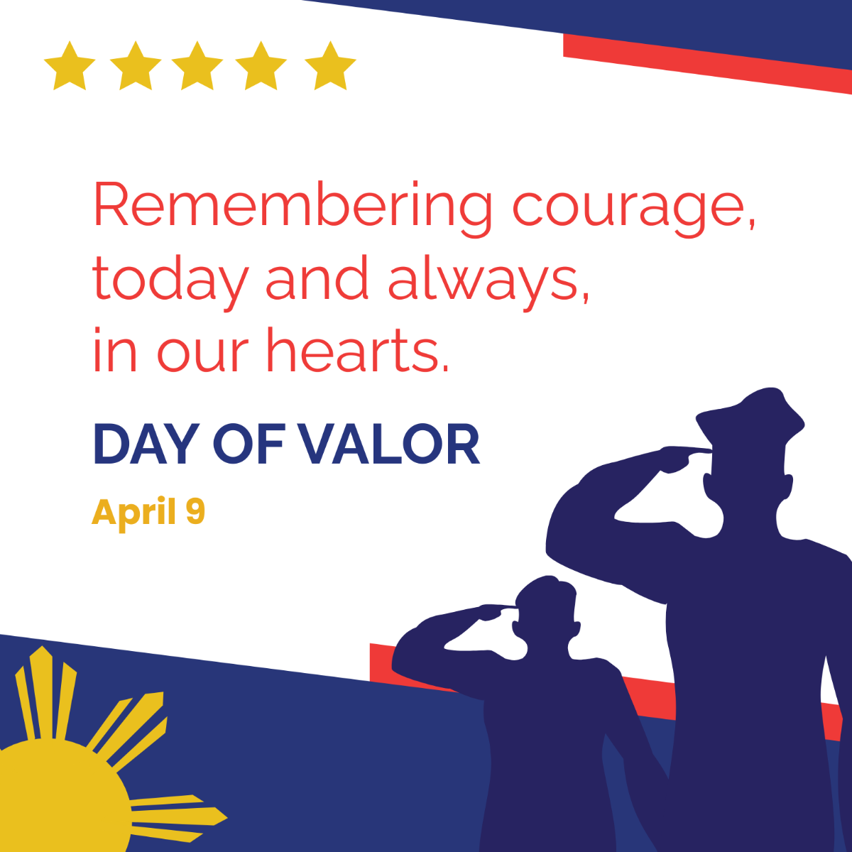 Free  Day of Valor LinkedIn Post Template