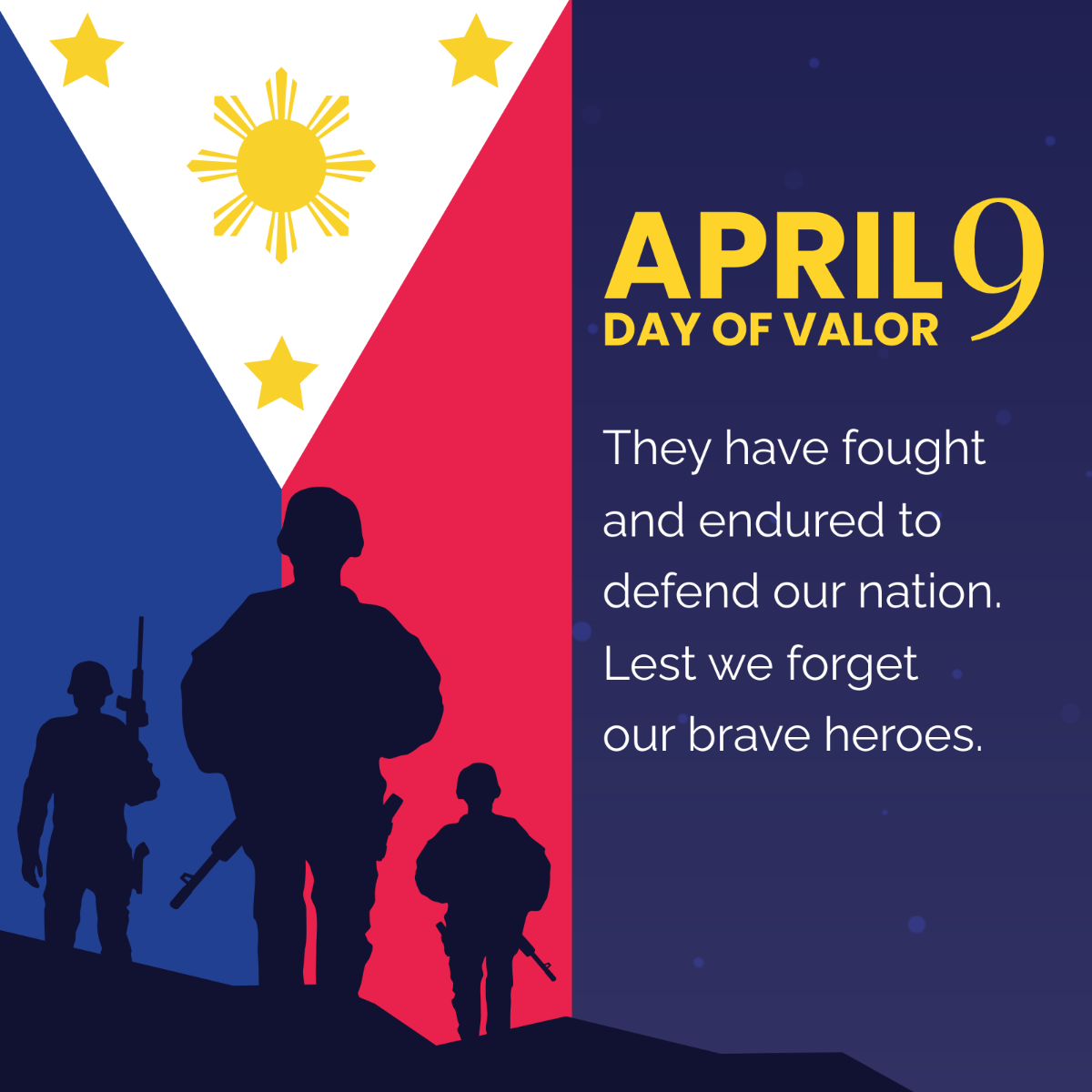  Day of Valor  WhatsApp Post Template