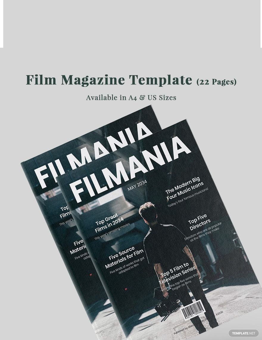 Free Film Magazine Template in Word, Apple Pages, Publisher, InDesign