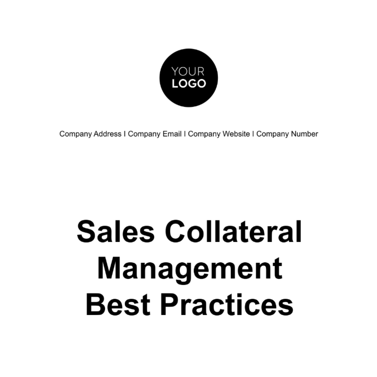 Sales Collateral Management Best Practices Template - Edit Online ...