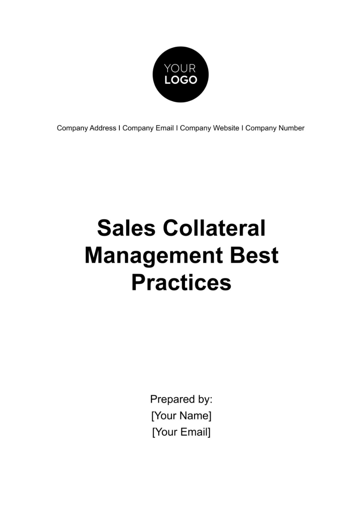 Sales Collateral Management Best Practices Template - Edit Online & Download